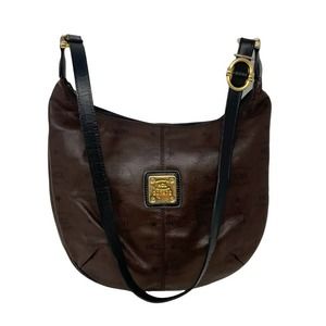 Vintage HCL Germany Handcrafted Leather Goods Brown Adjustable Shoulder Bag